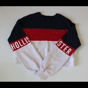 Hollister crop crew neck sweatshirt